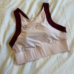 Light pink maroon sports bra brand new